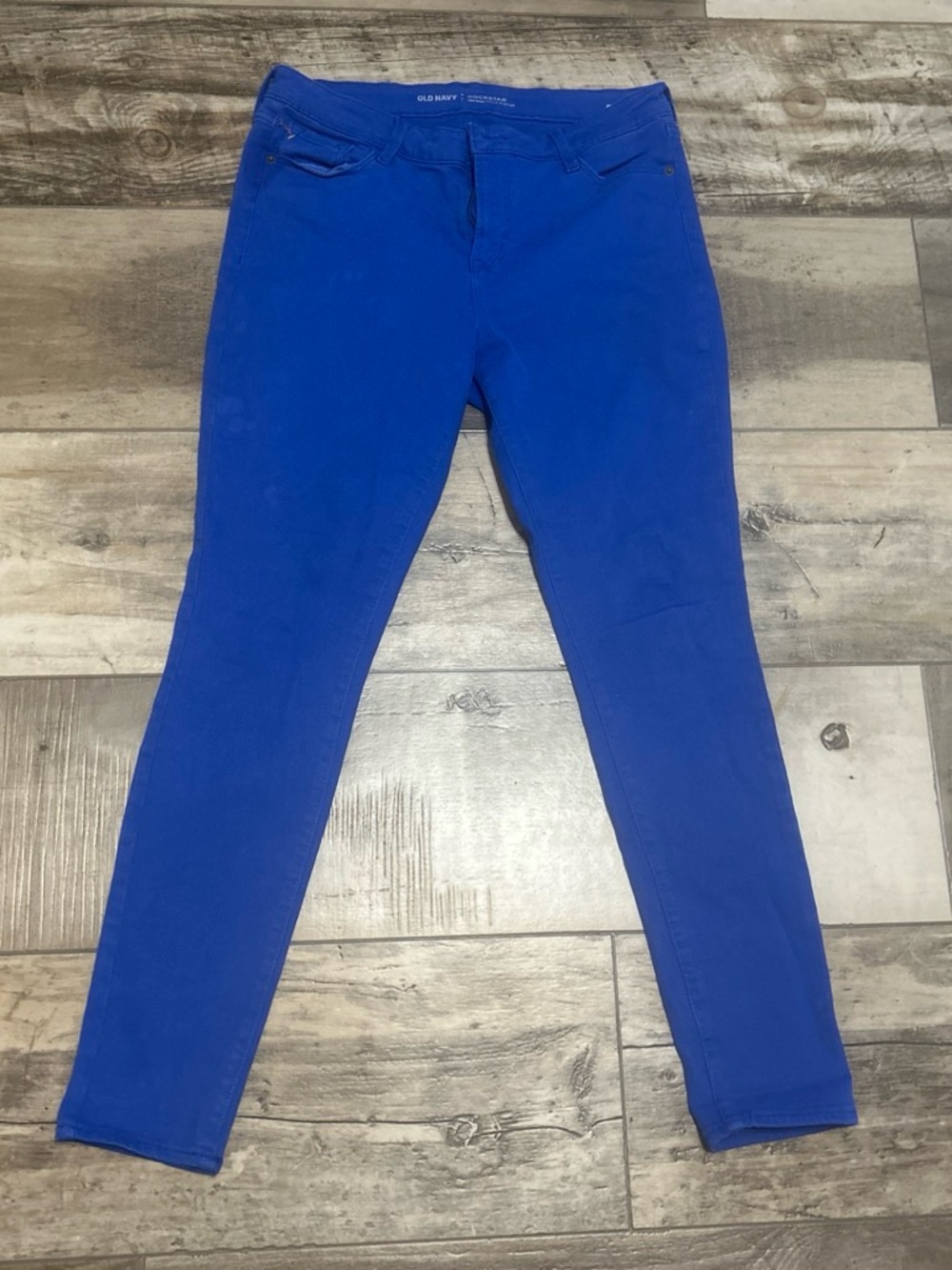 Old Navy Women’s rockstar Royal Blue Skinny Jeans mid rise size 10 reg